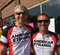 Keith Holmes with his racing partner
