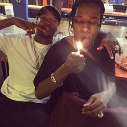 Photo of Ken Rebel with ASAP Rocky.