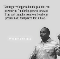 Kenneth Collins in an image with his quoted message.