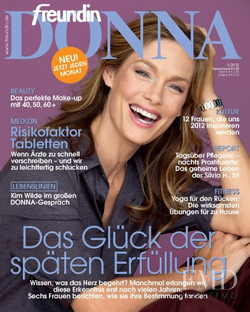 Keri Sue Claussen Khalighi modeling for the January, 2012 cover of Freundin Donna