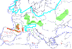 Sketch map of Upper Paleolithic art in Europe