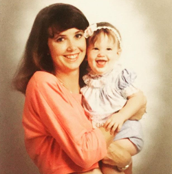 Kristan Ware as a toddler with her mother, Deborah MacQueen.