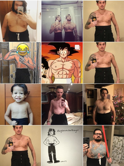 Collection of people wearing the Kylo Ren outfit.