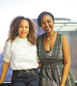 Lilly Workneh (right) with Morgan DeBaun, the co-founder and CEO of Blavity