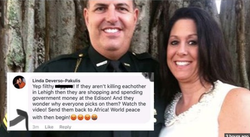 Image of Linda Gregor-Pakulis with her husband, Lt. Chip Pakulis.
