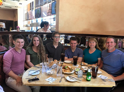 Photo of the Kologi family at the Cheesecake Factory in September, 2016