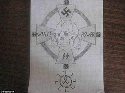 Souvannarath uploaded this Nazi emblem sketch to social media in 2013