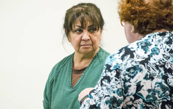 Lola Jean Amorin at her arraignment, at OCCC, in September 2017