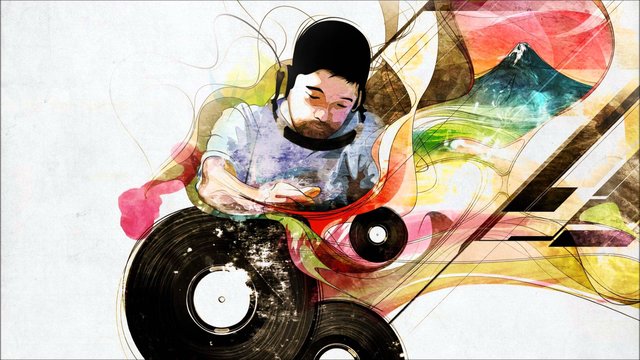 A stylized photo of Nujabes