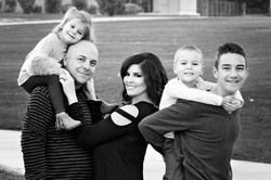 Megan Capitano with her family.