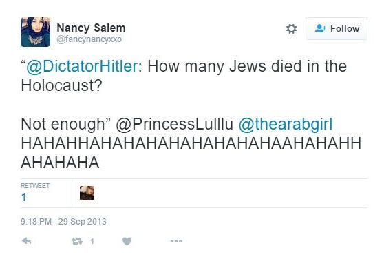 A tweet from Nancy Salem