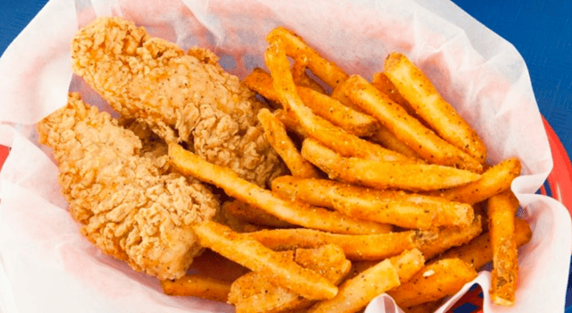 Fried chicken and French fries