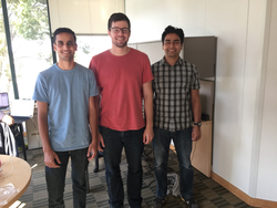 Neal with his cofounders at Totemic Labs.