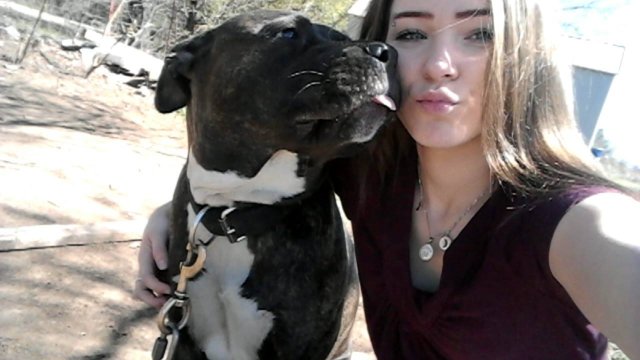 With a dog