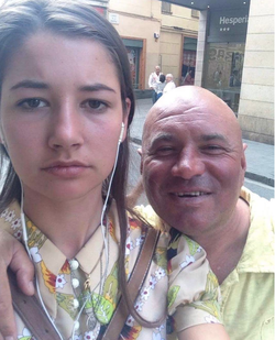 Selfie of Noa Jansma with a catcaller.