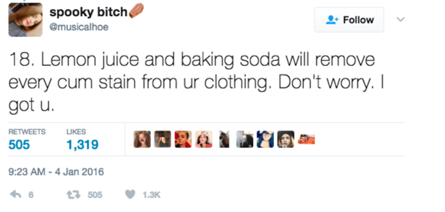 Step 18. How to remove cum stains from clothing.