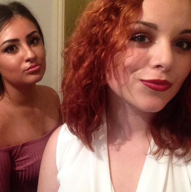 Olivia with her friend