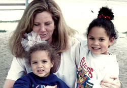 Patricio with his mother, Loretta Butler, and his sister, Meg Onli