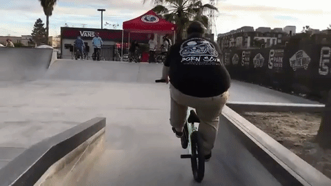 Riding on one wheel