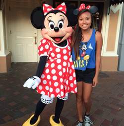 With Minnie Mouse