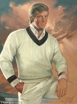 Ralph Wolfe Cowan's painting of Donald Trump.