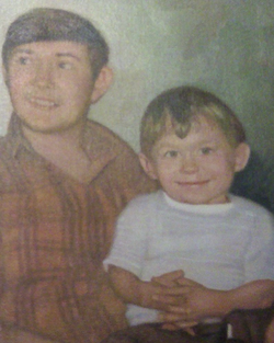 Artwork shared by Verne Troyer on Instagram of himself and his father.