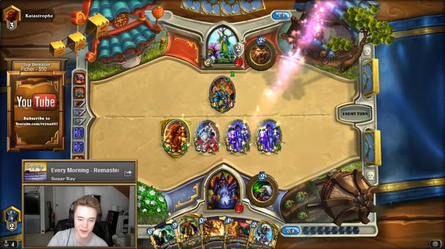 Reynad playing Hearthstone