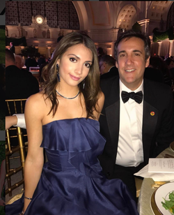 With her dad Michael D. Cohen (lawyer).