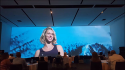 Sarah speaking at an event