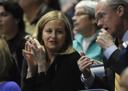 Photo of Sgt. Robert Forrest Jr. seen together with mayor, Megan Barry.