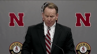 Gif of Shawn Eichorst addressing a Huskers audience.