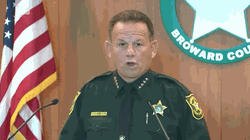 Gif of Sheriff Scott Israel from a press conference regarding the shooting.