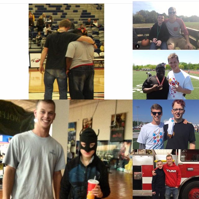A tribute collage to Spencer