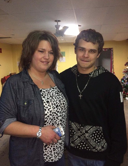 Julia Bertrand with her son, Steven Bertrand.