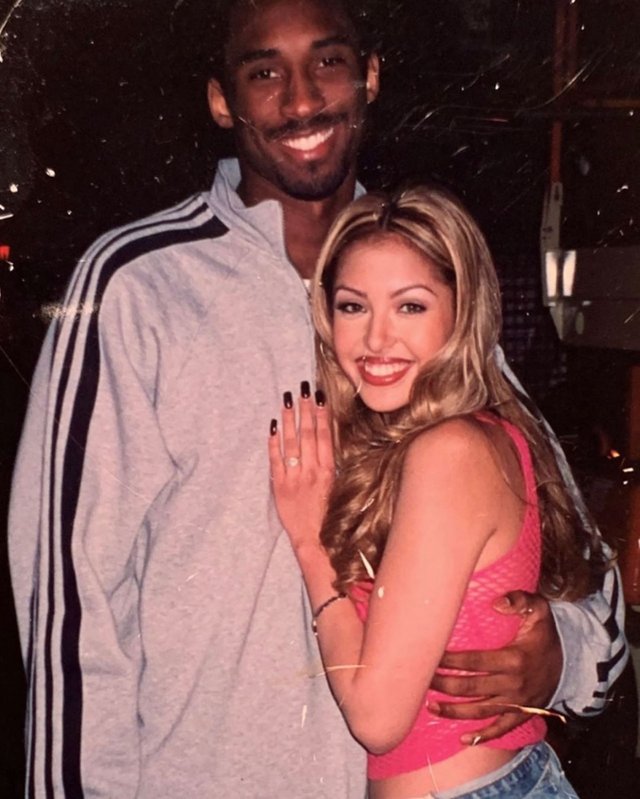 Vanessa and Kobe Bryant on the day they met, 11/27/99