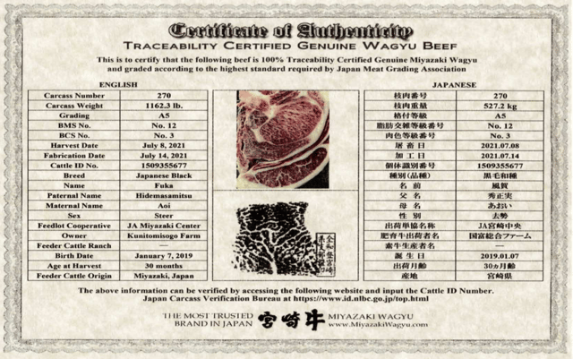 Sample Authentication Certificate