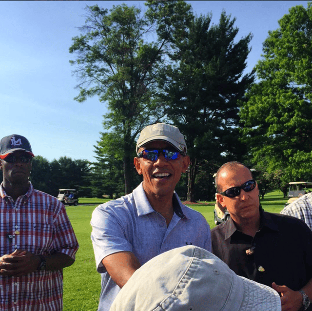 Barack Obama at the golf club.