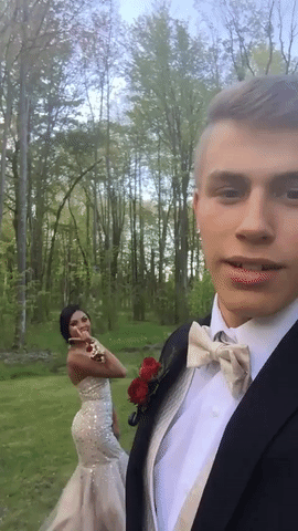 Zack and his ex-girlfriend at prom