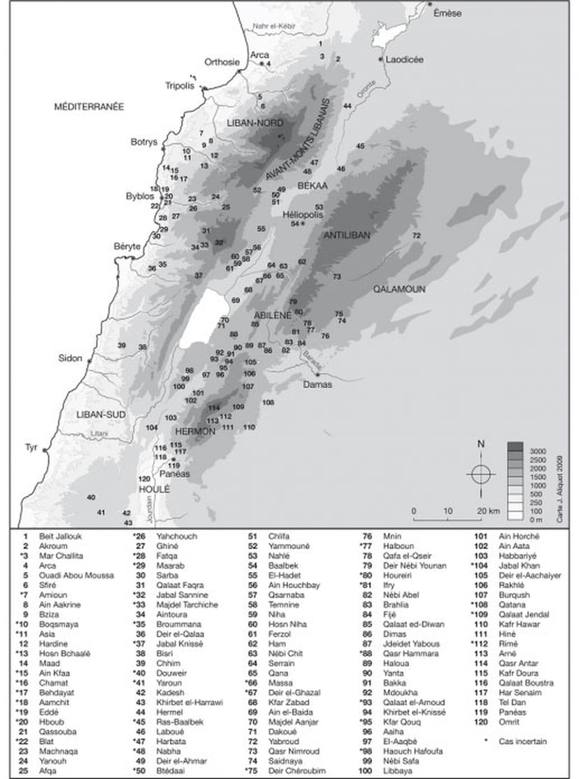 List of Archaeological sites in Lebanon