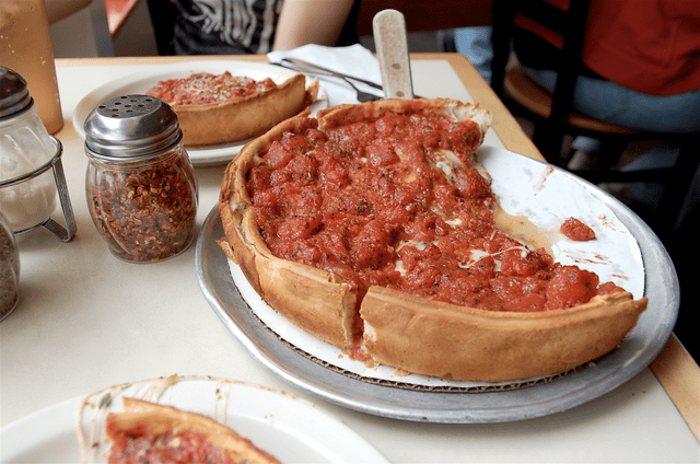 Chicago-style pizza