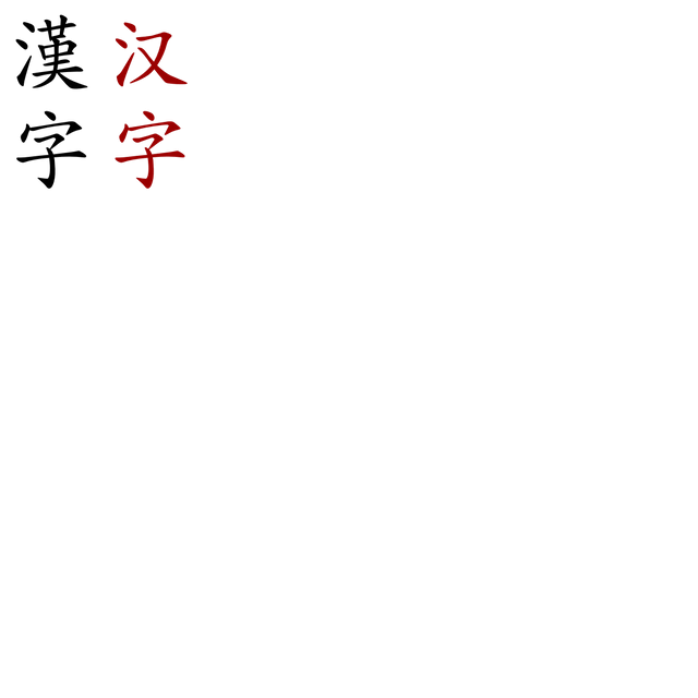 Chinese characters