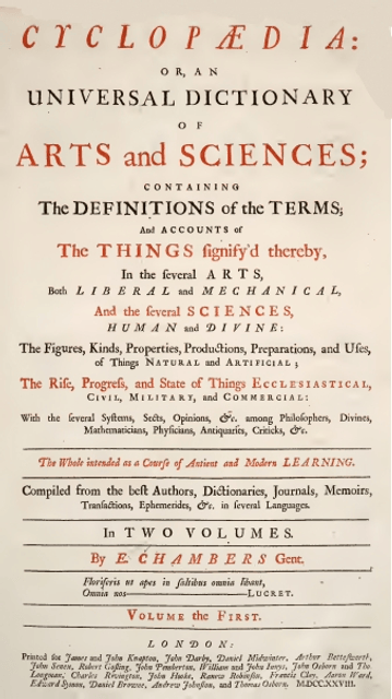 Cyclopædia, or an Universal Dictionary of Arts and Sciences