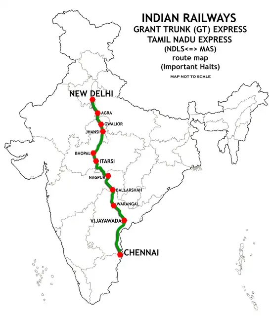 New Delhi–Chennai main line