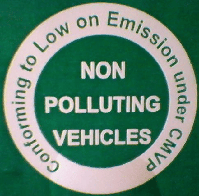 Non Polluting Vehicle mark