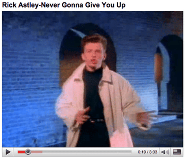 Rickrolling