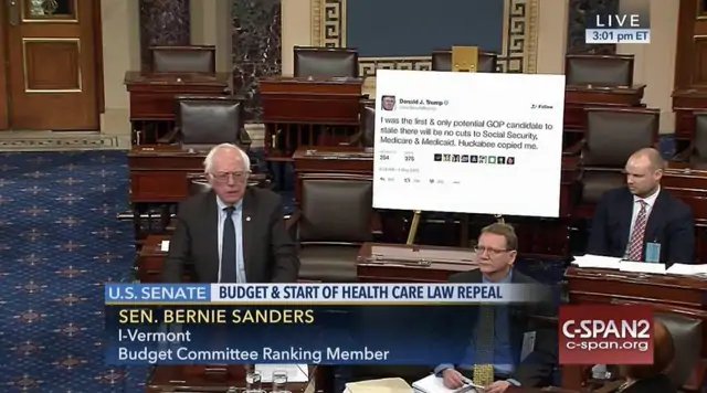 Bernie Sanders Trump Tweet Sign