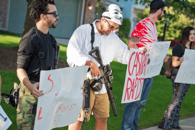 Brock Turner Armed Protestors
